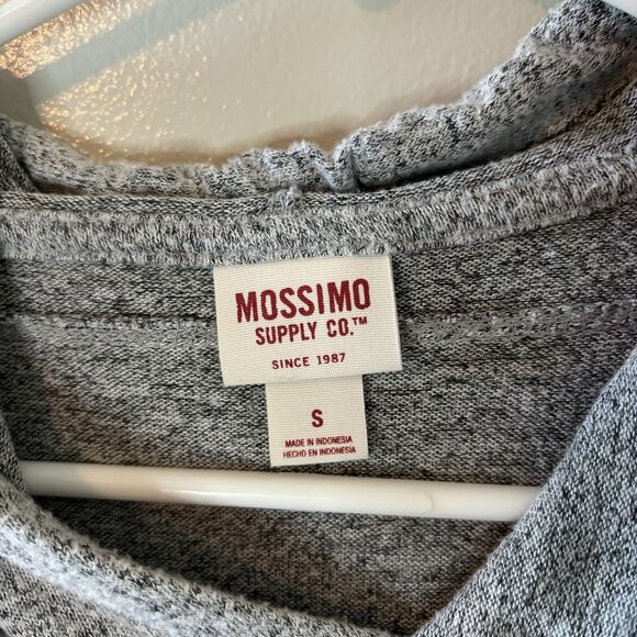 Mossimo Womens Hooded Sweatshirt Gray Long Sleeve Pullover Sz Small - Picture 3 of 6
